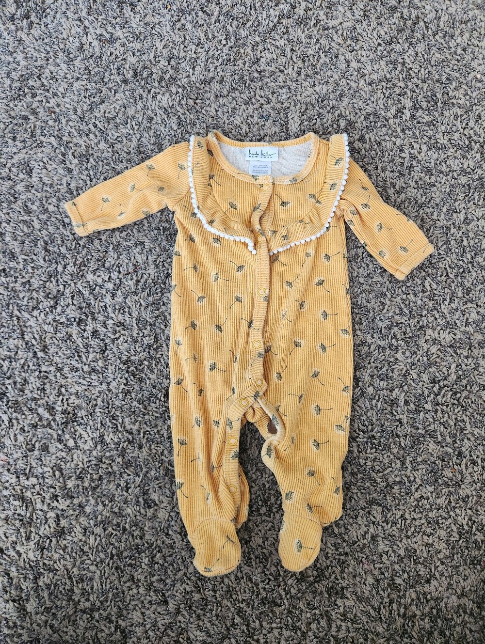 Nicole Miller NY Floral Ruffle Footie